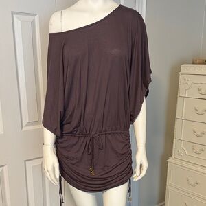 Luli Fama Brown Swim Coverup